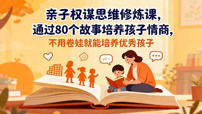 （16455期）亲子权谋思维修炼课，通过80个故事培养孩子情商,不用卷娃就能培养优秀孩子