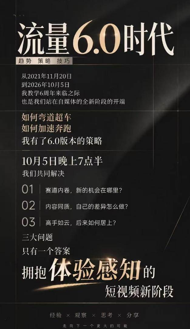 (20845期)流量6.0时代IP破局课:拆解流量1.0到6.0演变趋势+AI视觉辨识度+短视频内容实操策略