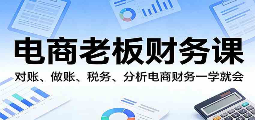 电商老板财务课：对账、做账、税务、分析电商财务一学就会