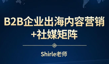 shirle老师·B2B企业出海内容营销+社媒矩阵