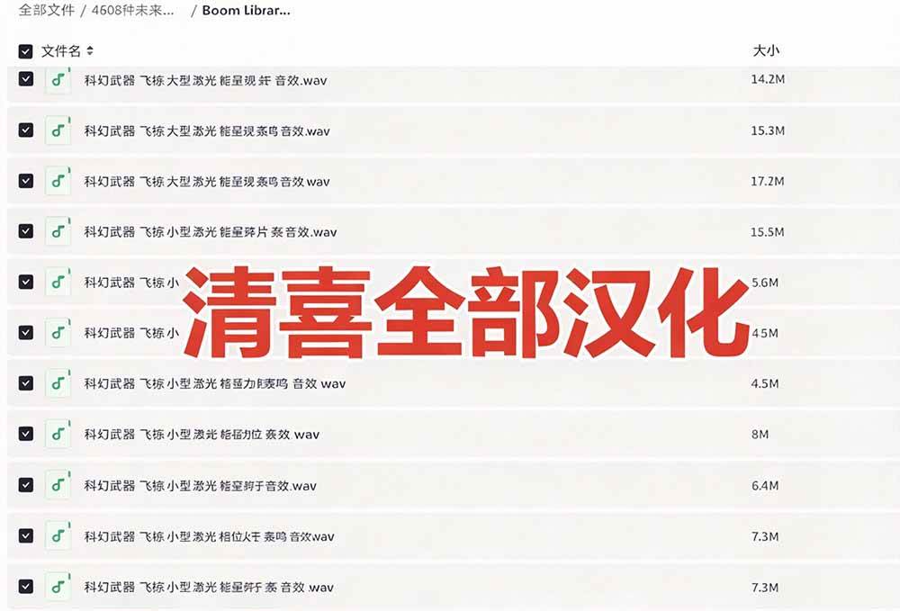 (20696期)顶级音效合集!4600+种未来科幻武器开枪射击战斗音效素材合集,全部中文汉化 Boom Library – Cyber W
