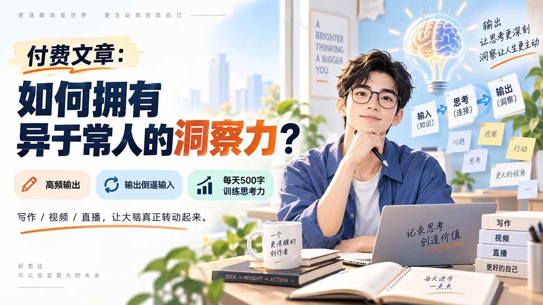 (20558期)付费文章:如何拥有异于常人的洞察力?