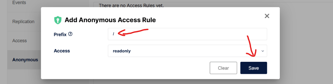 访问规则配置界面