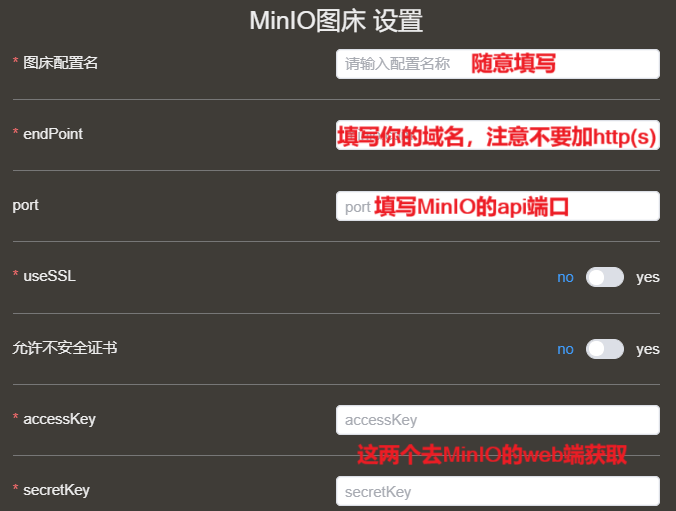 MinIO 配置参数说明 1