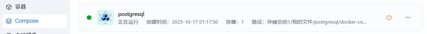Docker 中 PostgreSQL 运行状态