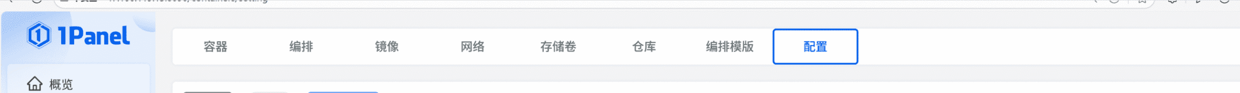 1Panel 容器配置界面