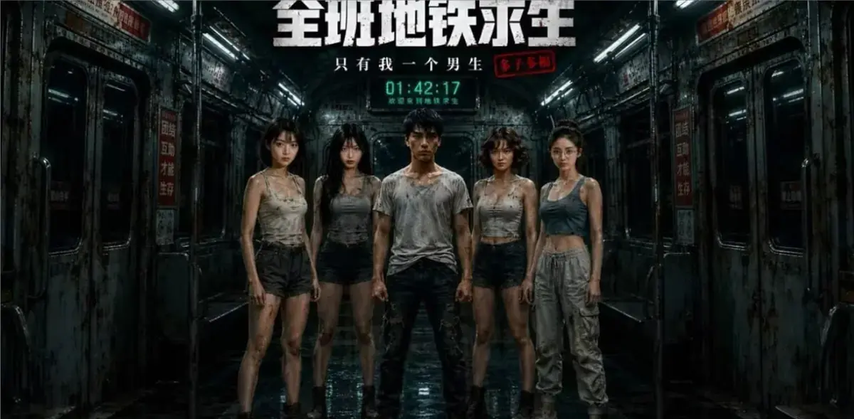 黄果AI制作的全班地铁求生只有我一个男生-末日地铁孤男生存短剧-1080P无广告在线观看完整版